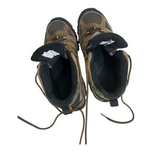 Merrell Moab 3 Men Brown Mid Waterproof Vibram Shoes Size 8W Hiking Boot Leather - Picture 7 of 11